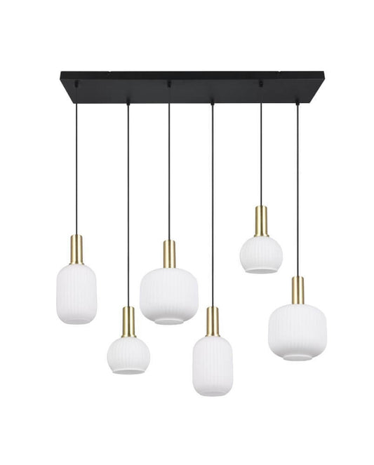 Hanglamp Diva - 92 cm - Wit Glas