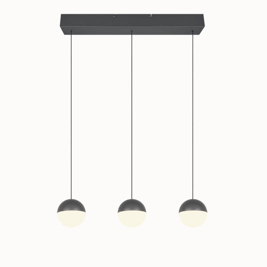 Senta hanglamp - 3 Lampen Orbit Antraciet