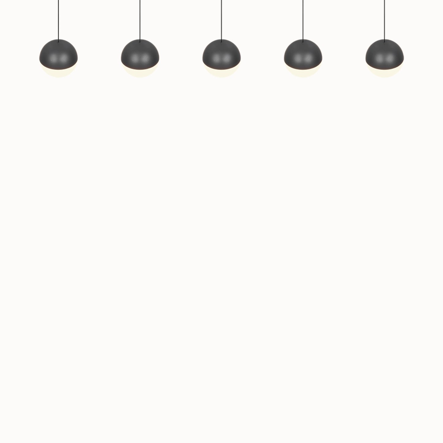 Senta hanglamp - 5 Lampen Orbit Antraciet