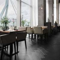 Sample Vivafloors Visgraat Plak – Zwart Eiken