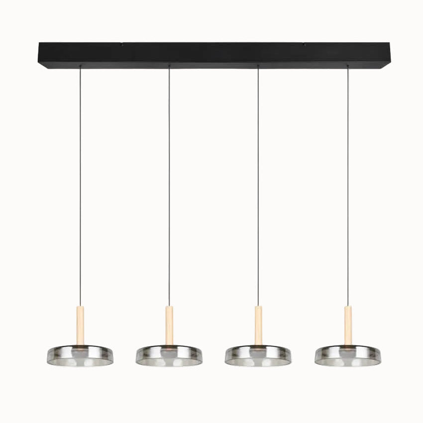Hanglamp Celeste met Smoke Glas - 115 cm - Chroom 