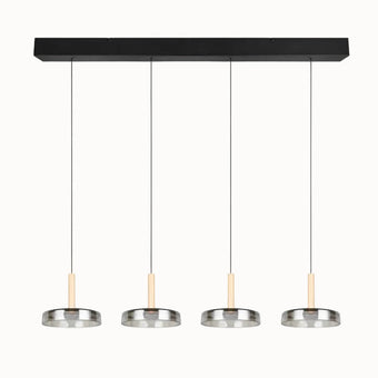 compare product Hanglamp Celeste met LED Verlichting en Smoke Glas - 115 cm - Chroom