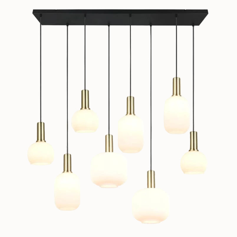 Hanglamp Diva - 120 cm - Wit Glas