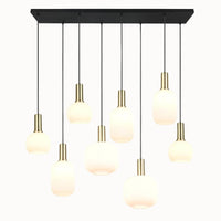 Hanglamp Diva - 120 cm - Wit Glas