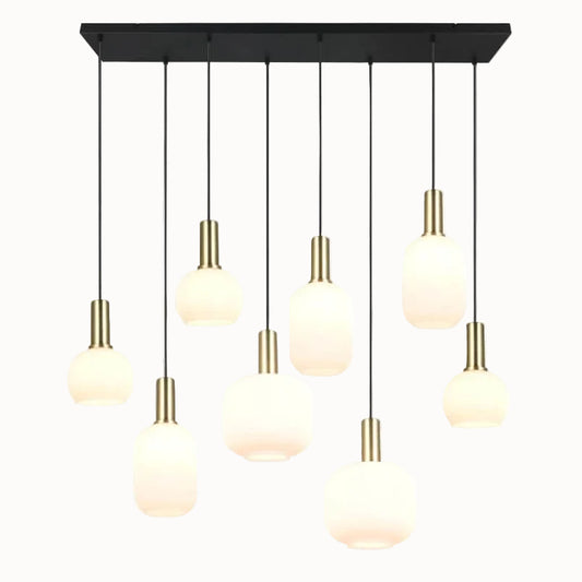 Hanglamp Diva - 120 cm - Wit Glas