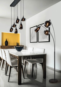 Hanglamp Lumina met Smoke Glas - 93 cm - Mat Zwart 3