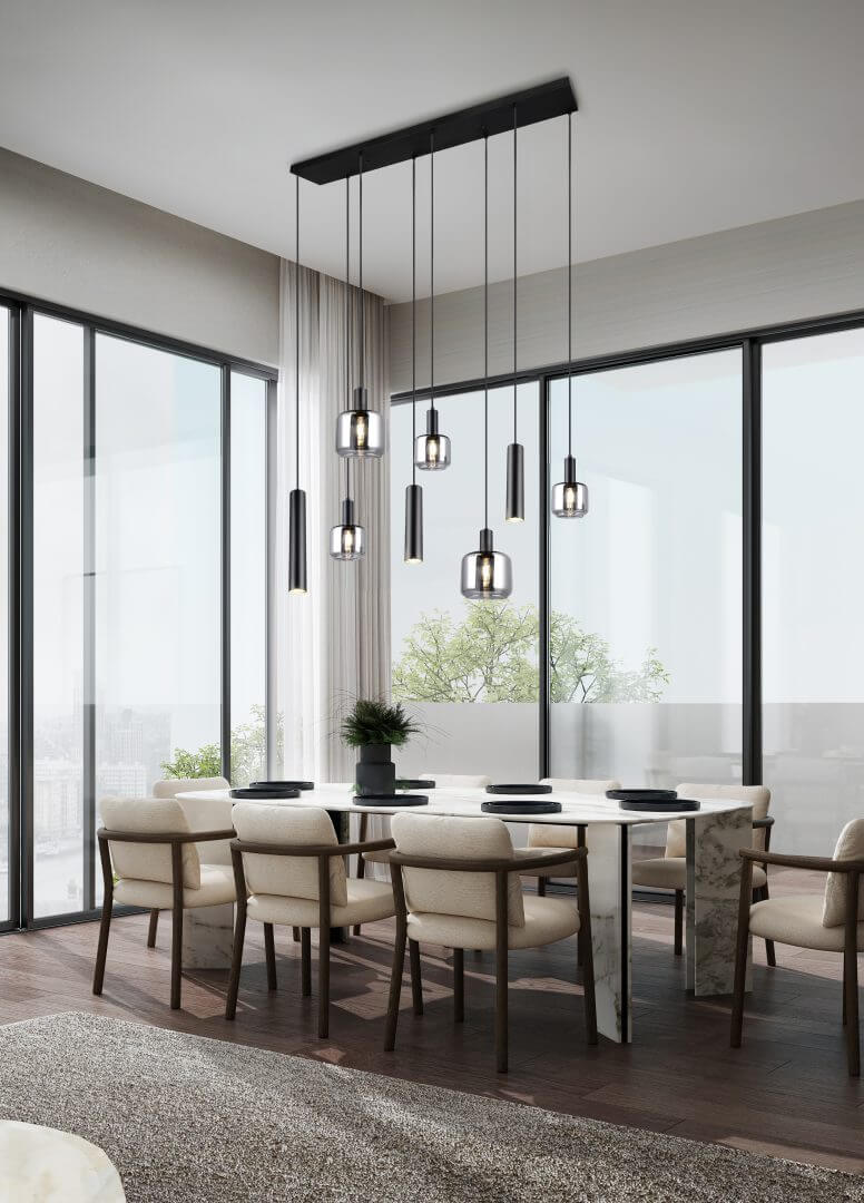 Hanglamp Mataro - 118 cm - Mat Zwart 3