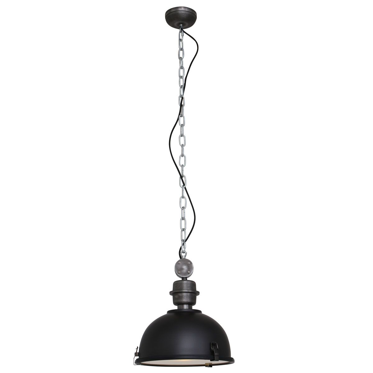 Industriële Hanglamp Bikkel - Ø 32 cm - Zwart 2 