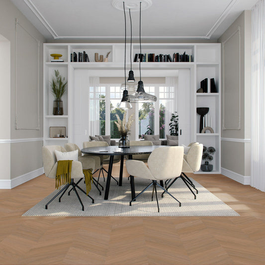 Sample Vivafloors Walvisgraat Plak – Modern Licht Eiken