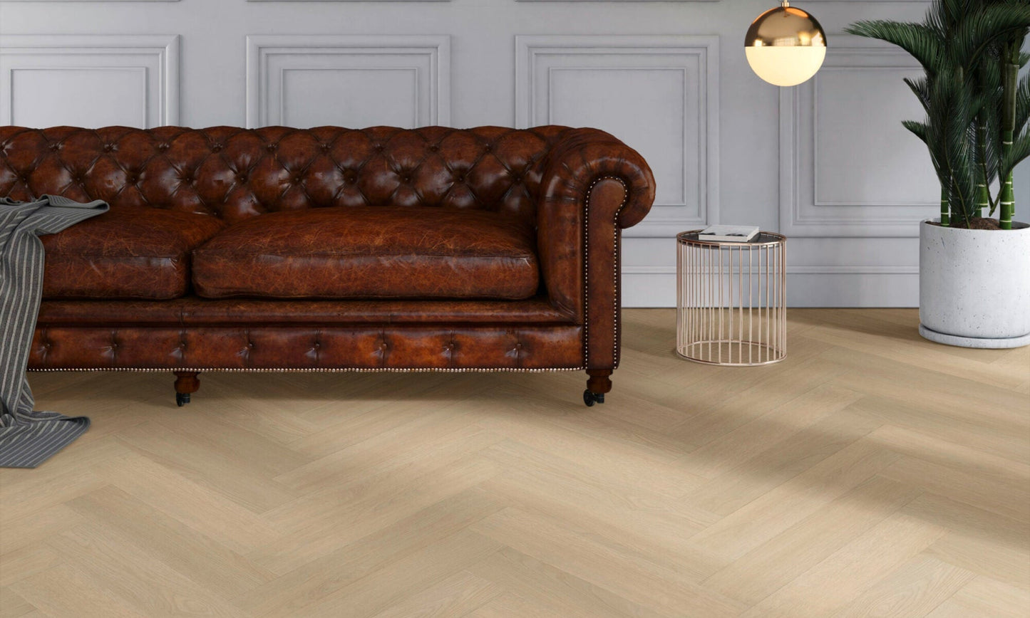 Sample Vivafloors Visgraat Plak XL  – Modern Licht Eiken