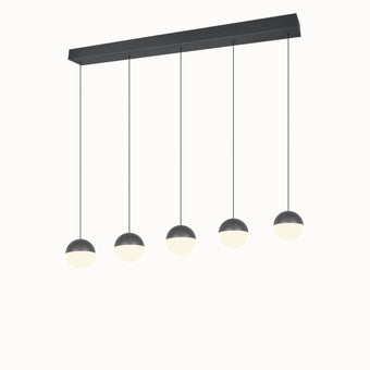 compare product Senta hanglamp - 5 Lampen Orbit Antraciet