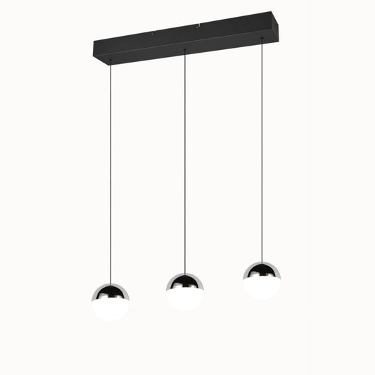 Senta hanglamp - 3 Lampen Orbit Chroom
