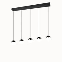 Senta hanglamp - 5 Lampen Orbit Chroom