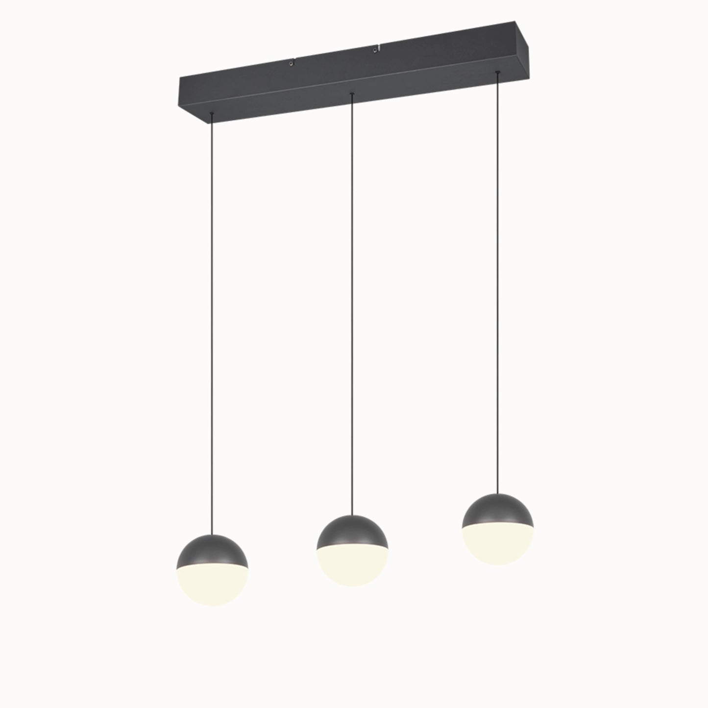 Senta hanglamp - 3 Lampen Orbit Antraciet