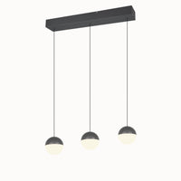 Senta hanglamp - 3 Lampen Orbit Antraciet