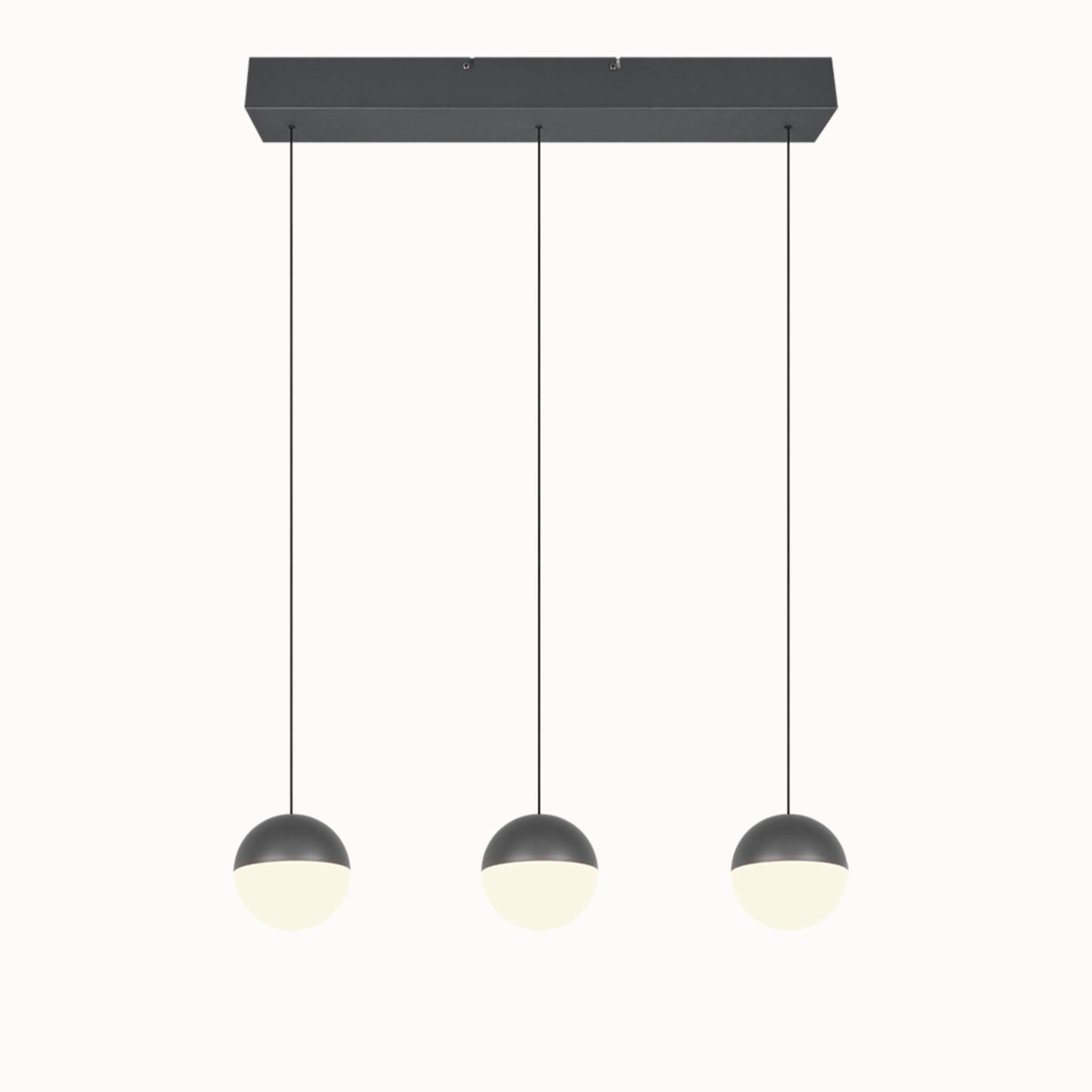 Senta hanglamp - 3 Lampen Orbit Antraciet