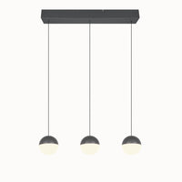 Senta hanglamp - 3 Lampen Orbit Antraciet