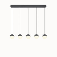 Senta hanglamp - 5 Lampen Orbit Antraciet