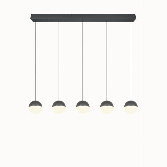 Senta hanglamp - 5 Lampen Orbit Antraciet