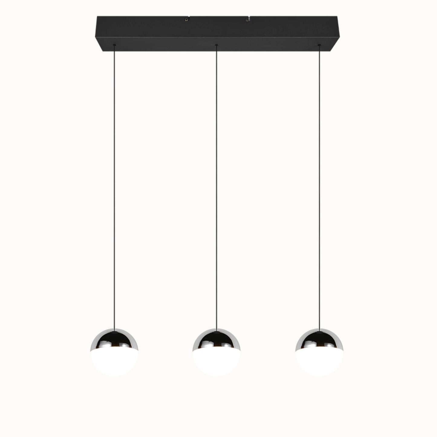 Senta hanglamp - 3 Lampen Orbit Chroom