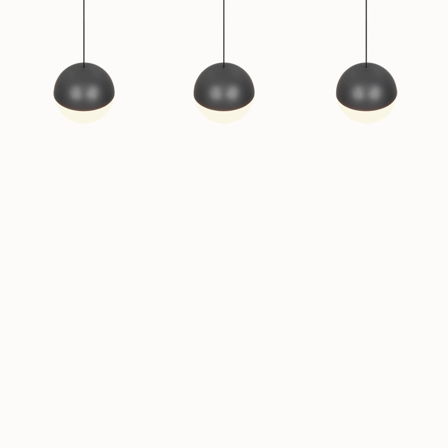 Senta hanglamp - 3 Lampen Orbit Antraciet