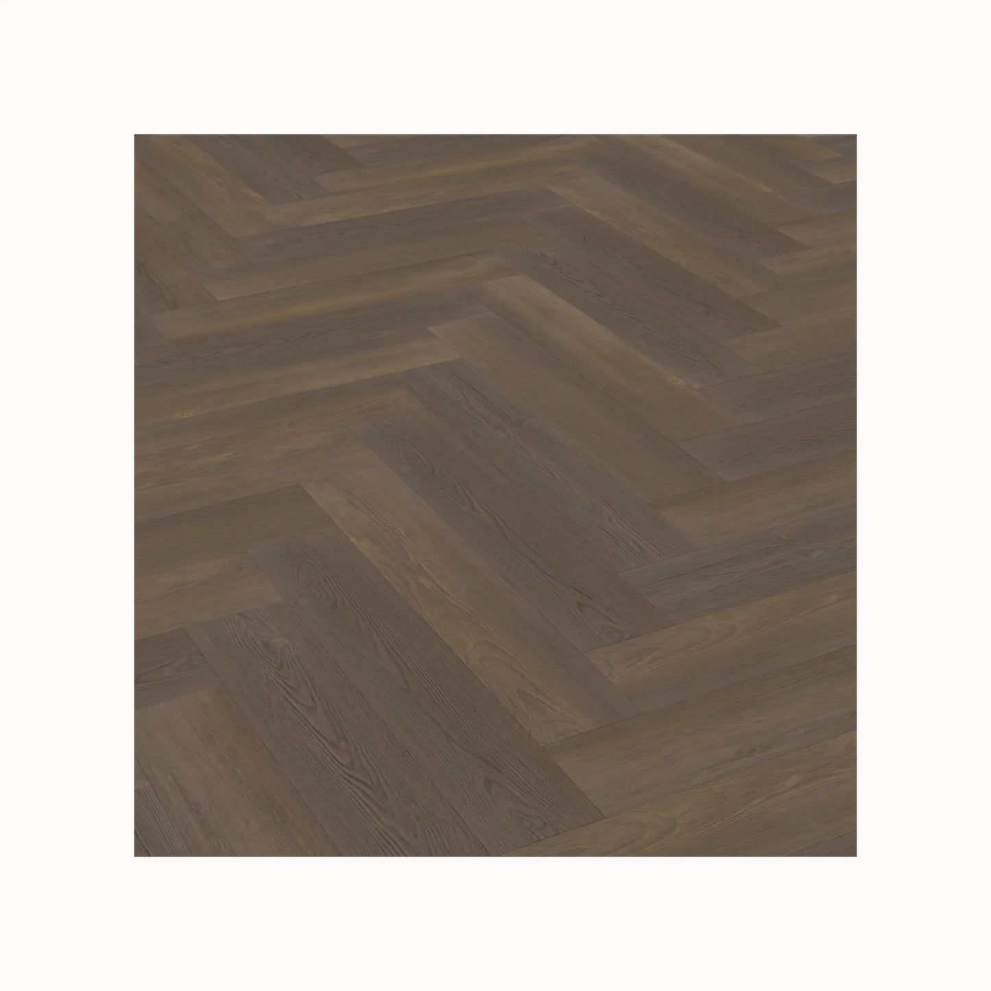 Sample Vivafloors Visgraat Plak – Donkerbruin Naaldhout