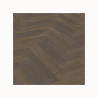 Sample Vivafloors Visgraat Plak – Donkerbruin Naaldhout
