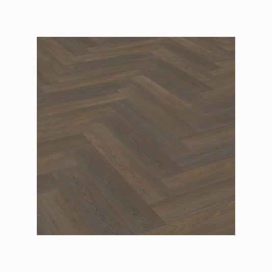 Sample Vivafloors Visgraat Plak – Donkerbruin Naaldhout