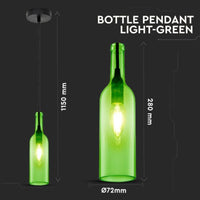 Hanglamp Azura - E14 - Groen Glas