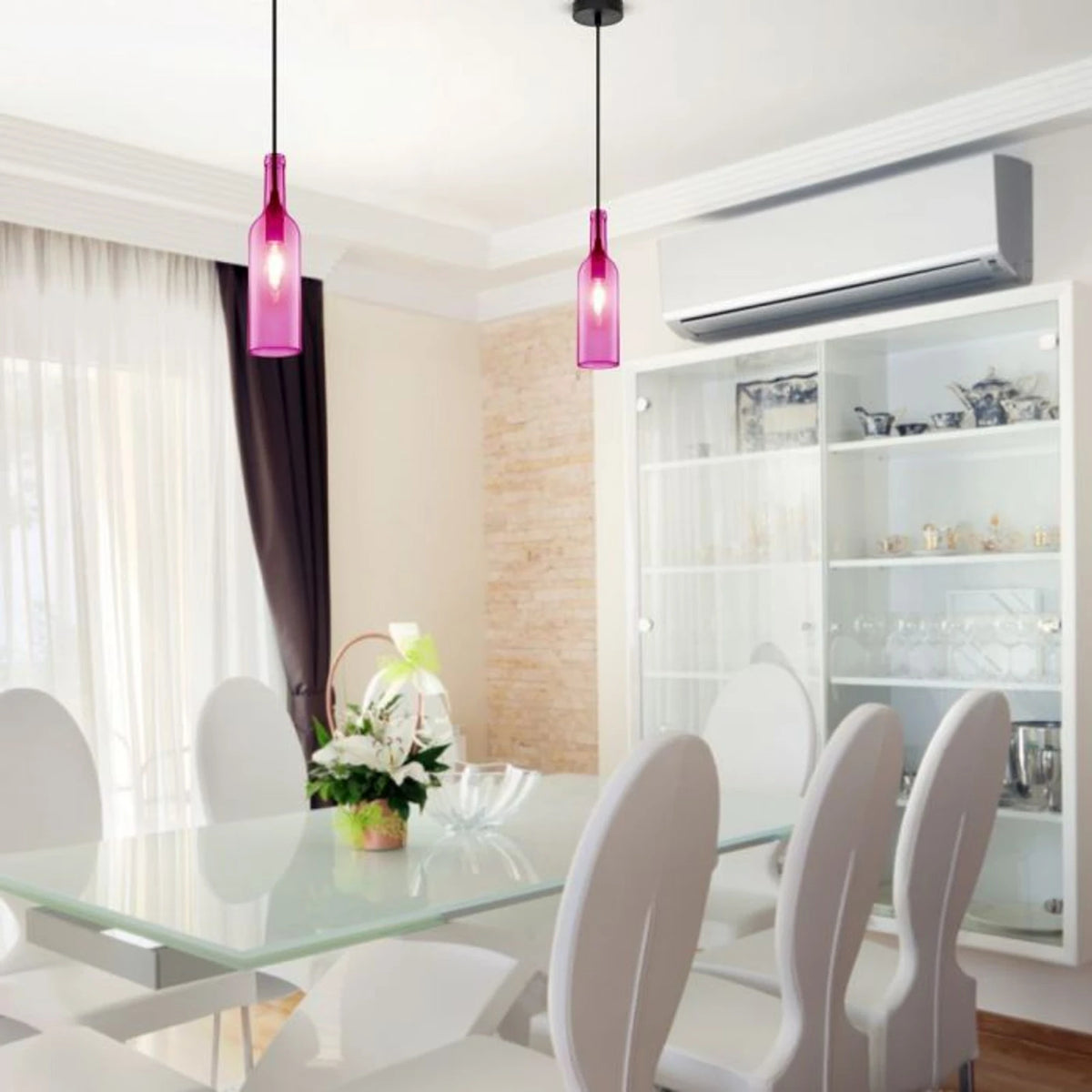 Hanglamp Azura - E14 - Rosé Glas