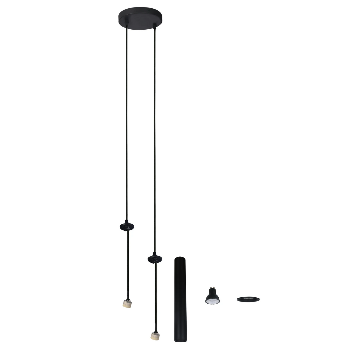 Hanglamp Arlo - 2-Lichts - GU10 - Zwart