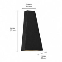 Wandlamp Vela - Zwart