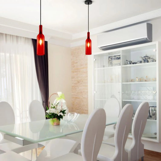 Hanglamp Azura - E14 - Rood Glas