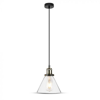 compare product Hanglamp Livia - E27 - Transparant Glas