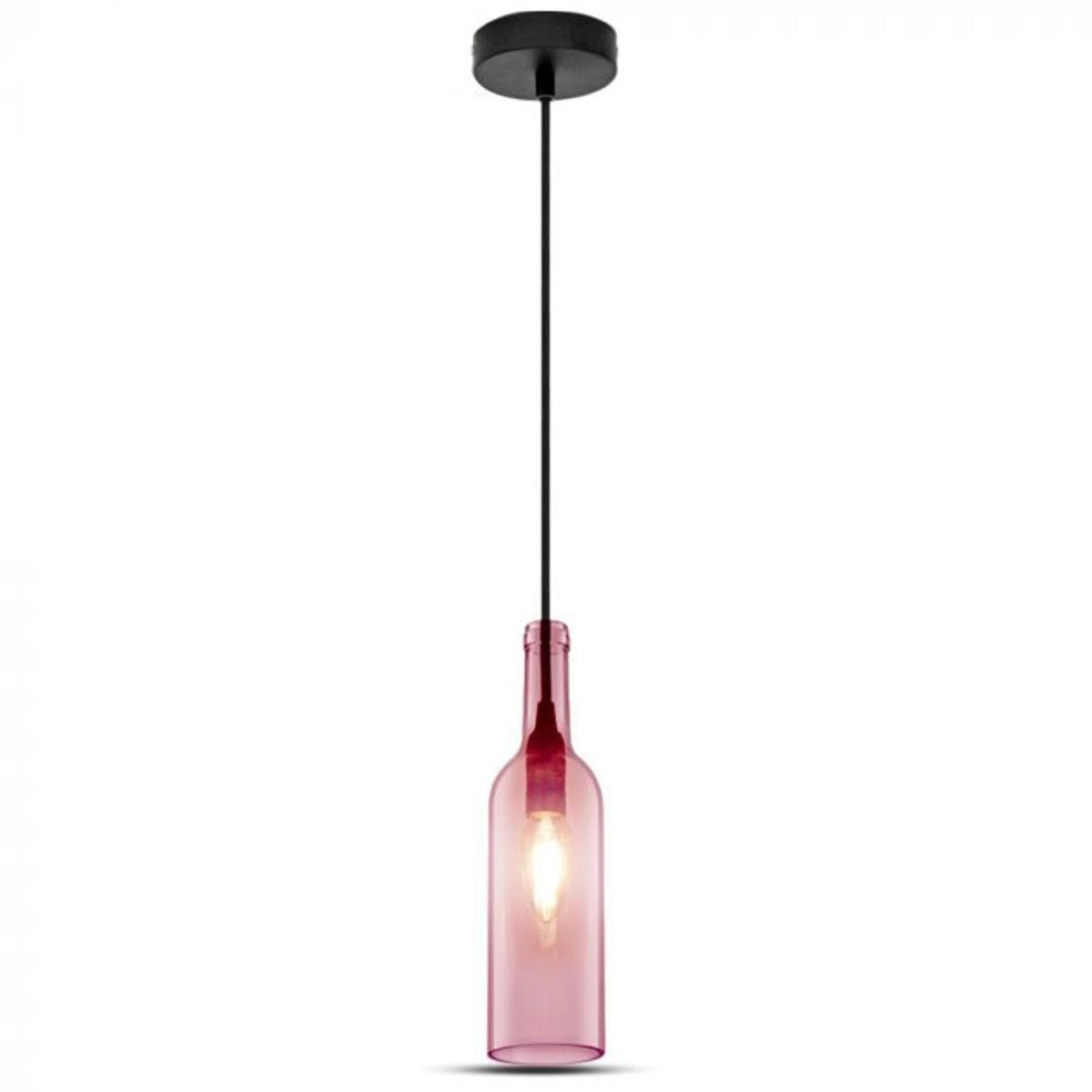 Hanglamp Azura - E14 - Roze Glas