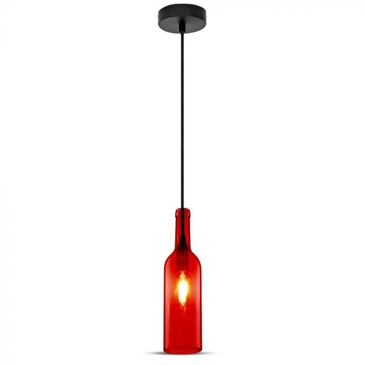 Hanglamp Azura - E14 - Rood Glas