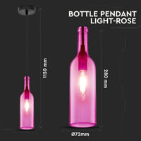 Hanglamp Azura - E14 - Rosé Glas