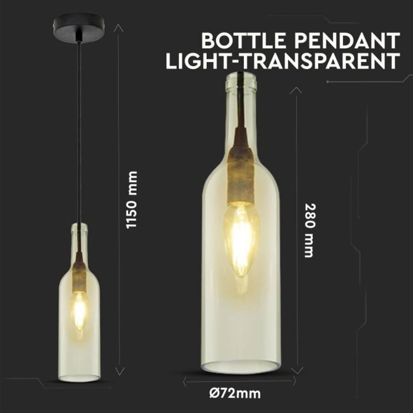 Hanglamp Azura - E14 - Transparant Glas