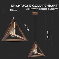 Hanglamp Aurelia - E27 - Champagne Goud