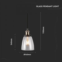 Hanglamp Elio - E27 - Transparant Glas