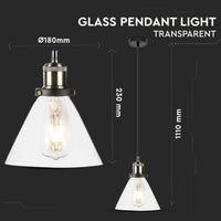 Hanglamp Livia - E27 - Transparant Glas